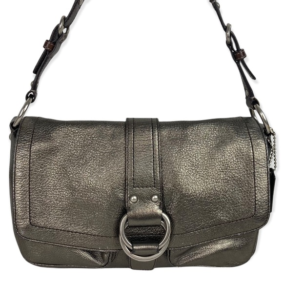 COACH Metallic Pebbled Leather Chelsea Shoulder Bag  #F10905 - Picture 1 of 7